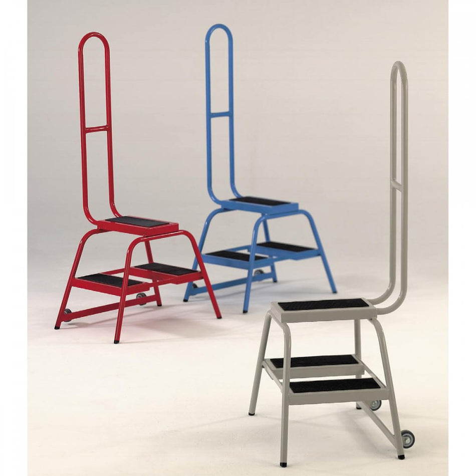 Wheelalong 2 Steps with Grab Handle Rubber Treads