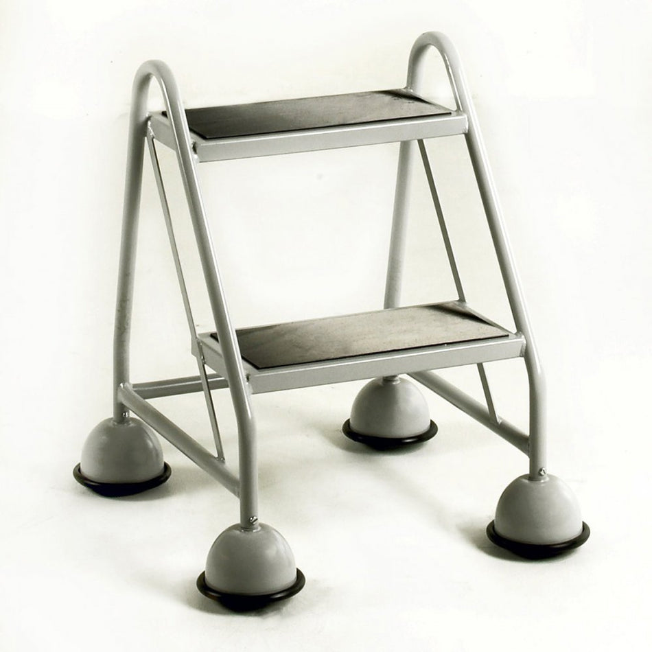 2 Tread Mobile Steps No Handrail Anti-Slip Treads