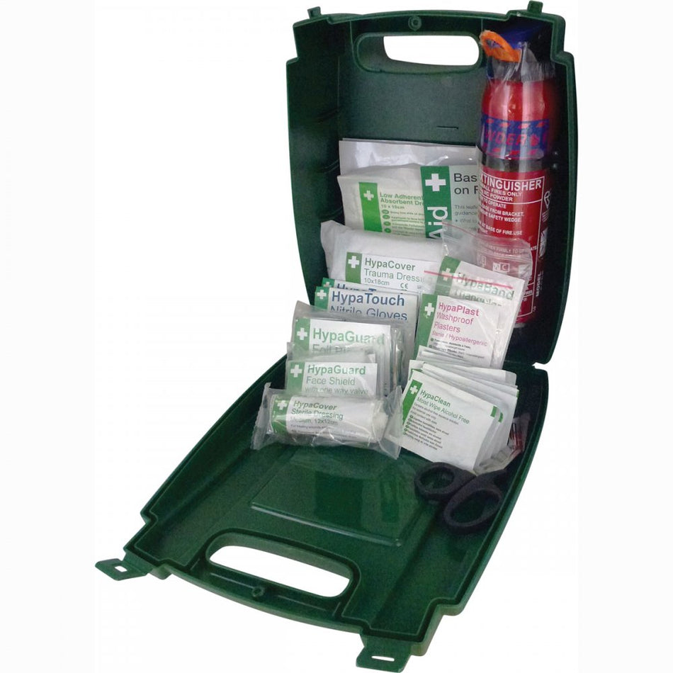 Vehicle First Aid Kit British Standard Medium c/w Fire Extinguisher