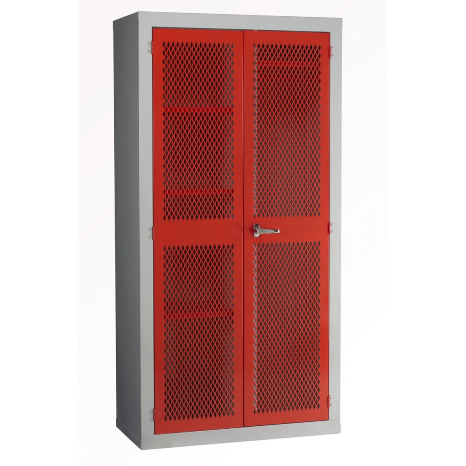 Mesh Door Spilt Locker 1830x915x457mm & Garment Rail