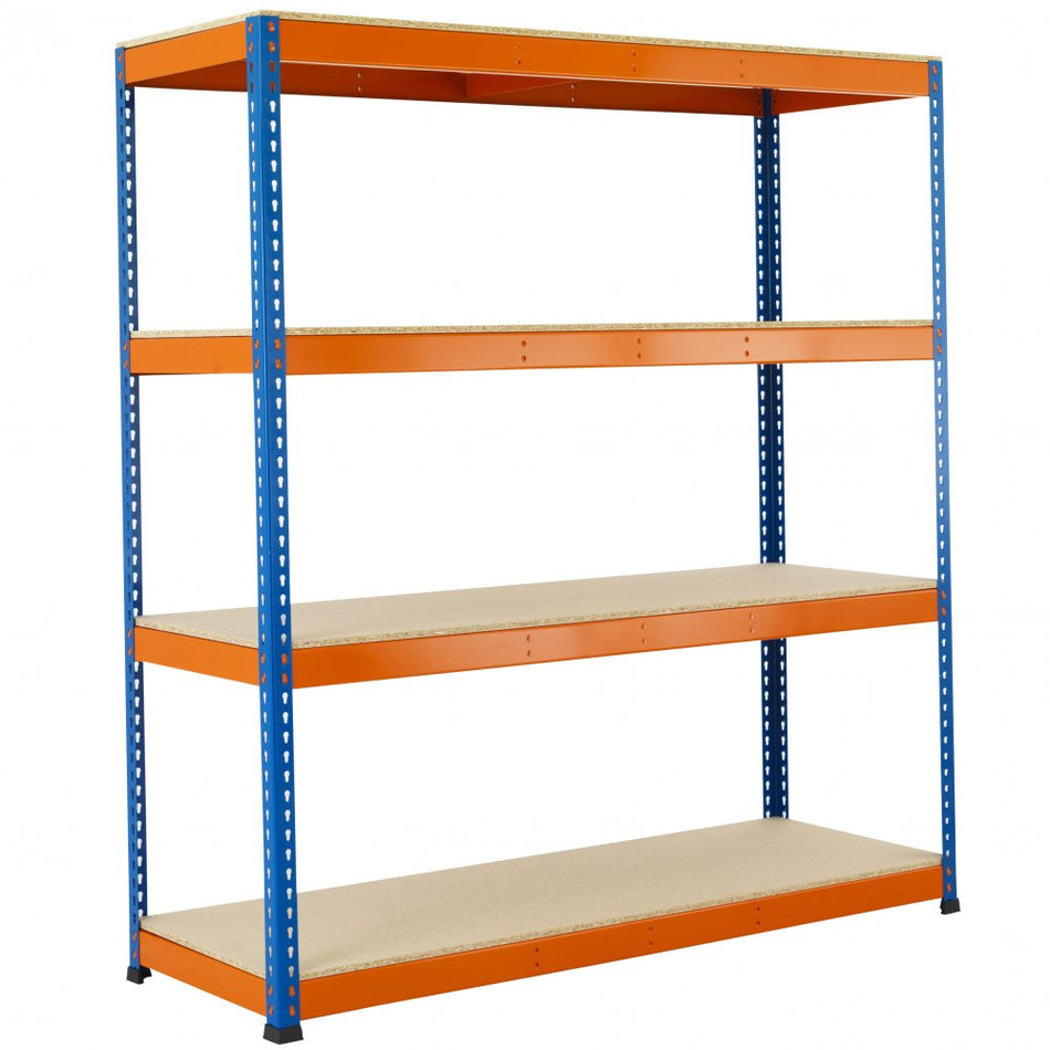 PQ800 Boltless Shelving and Racking 800KG UDL Blue and Grey or Orange Shelves