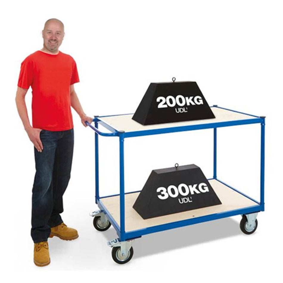 2 Tier Shelf Trolley 500kg Capacity