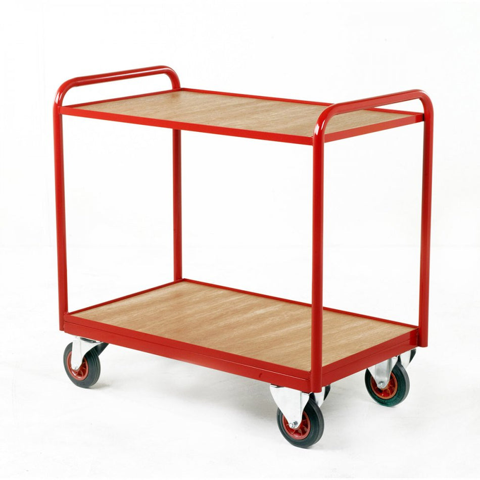 Industrial Timber & Steel Panel Tray Trolleys Capacity 300kgs