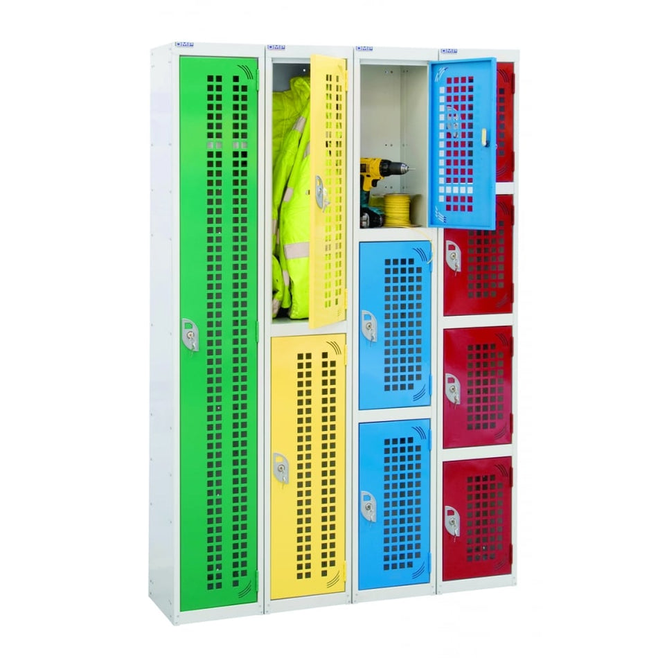 Perforated Door Locker 3 Compartment
