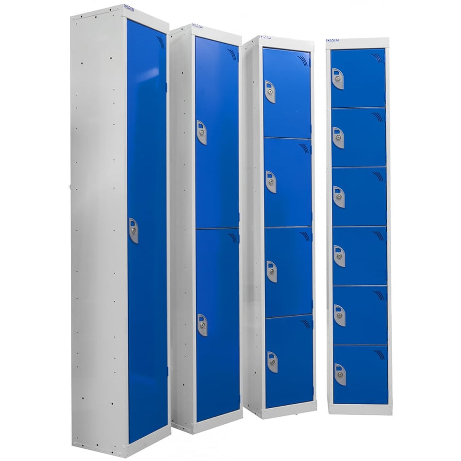 Express Lockers with 1, 2, 4, 6 Grey or Blue Doors