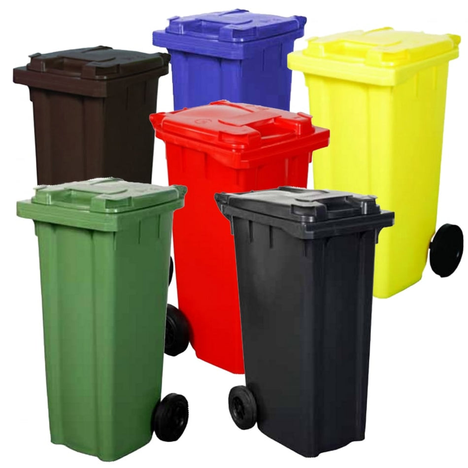 140 Litre Wheelie Bins in 6 Colours