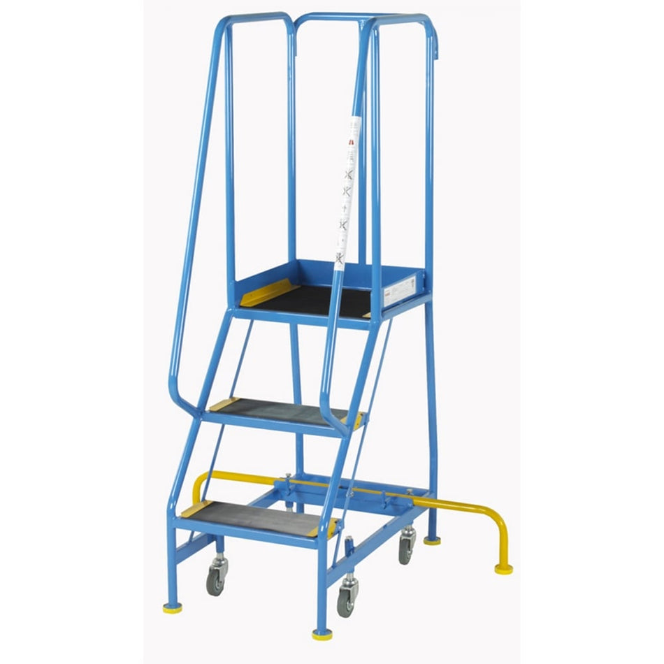 BS Narrow Aisle Spring Loaded 3 Steps Rubber Treads to BS EN131-7