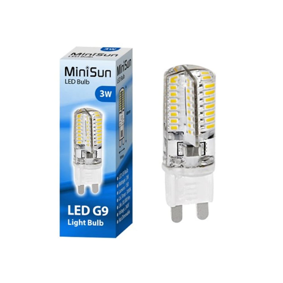 LED G9 3w Energy Saving Long Life Light Bulb - Warm White Non Dim 180 Lumens