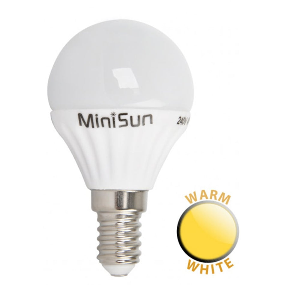 LED 4W Golf Ball Light Bulb SES / E14 Warm White 3,000k