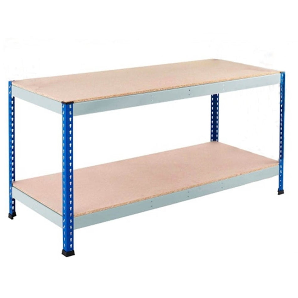 PQ400 Workbenches Blue/Grey Galvanised 2 Levels 400kg UDL