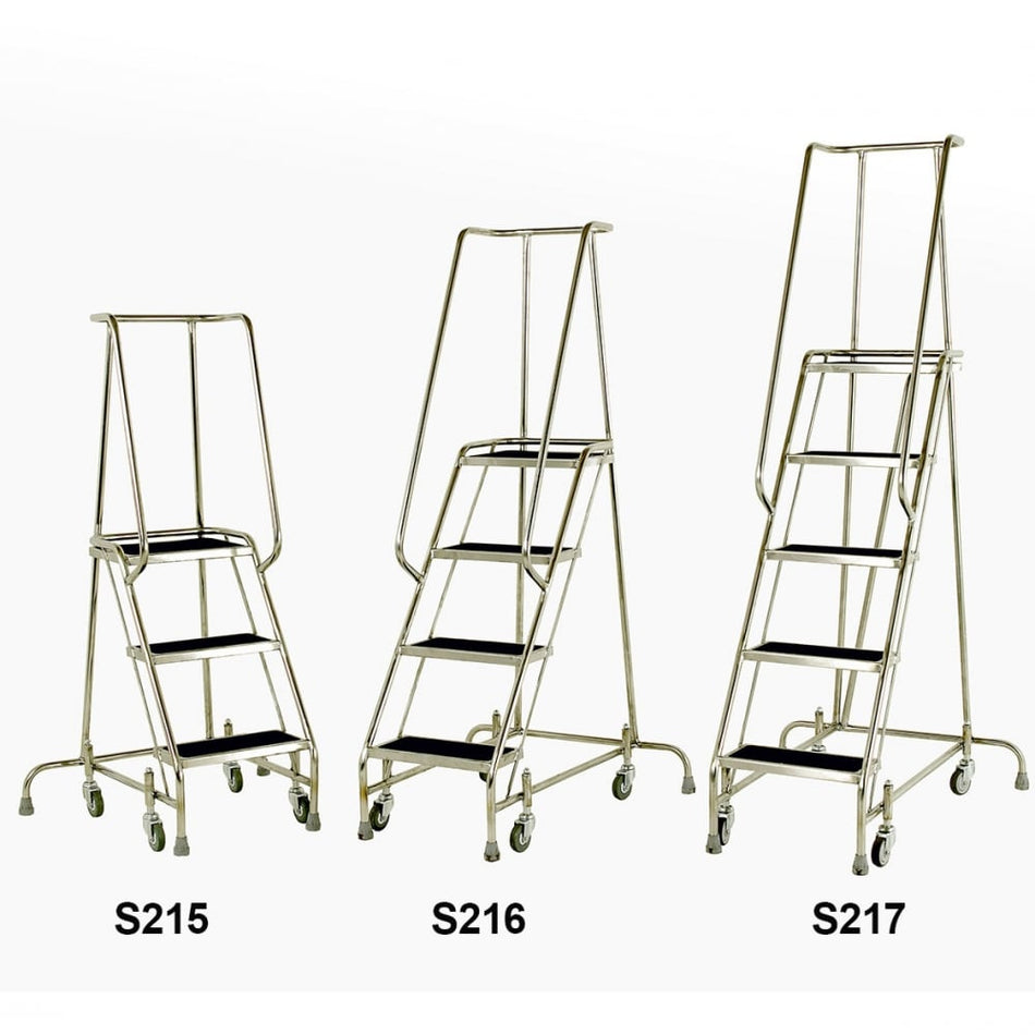 Stainless Steel Spring Loaded Mobile 3, 4 and 5 Steps Anti-Slip Treads
