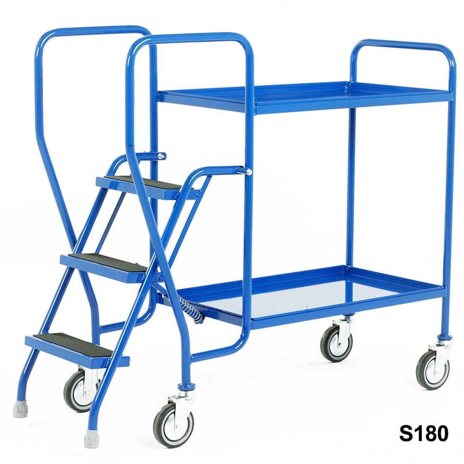 3 Step Tray Trolley Medium Duty 2 or 3 Shelves