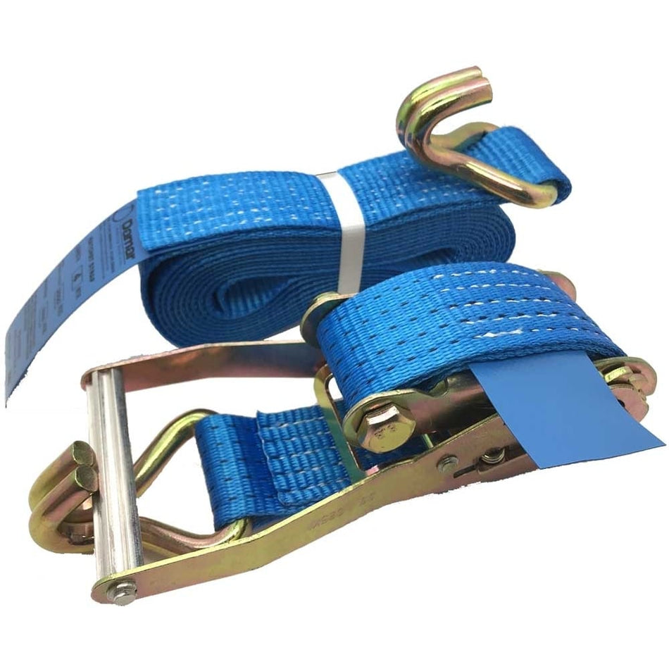 Ratchet Straps 5000kgs 50mm choice of colours and lengths - Claw ends