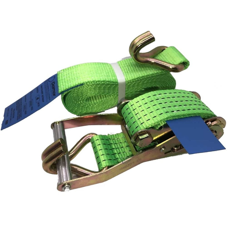 Ratchet Straps 5000kgs 50mm choice of colours and lengths - Claw ends