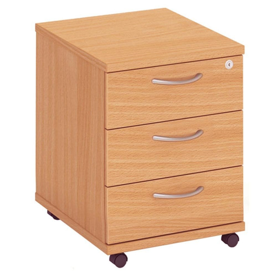 Mobile Pedestals in 2 or 3 Drawer Colour Beech