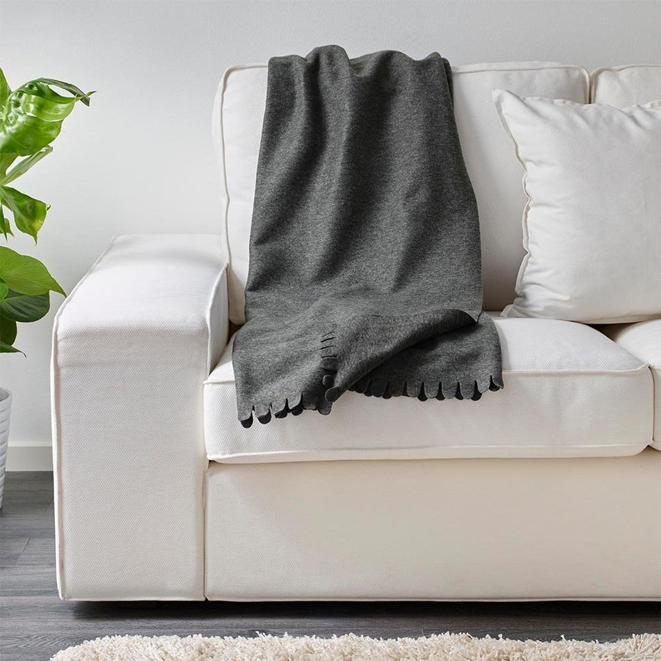Polar Fleece Super Warm Blanket Size 130cm x 170cm - Grey