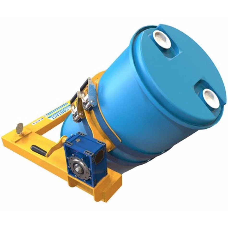 360kg Fork Mounted Steel and Plastic Drum Rotator with Handle
