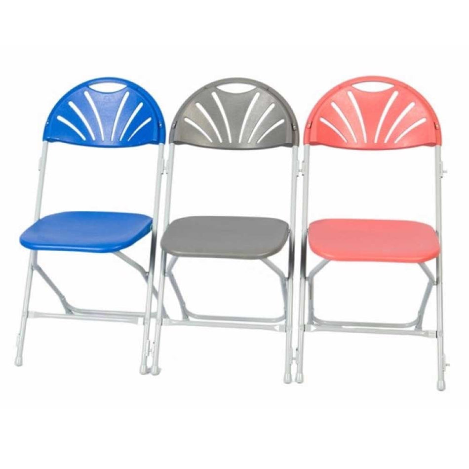 Tough Plastic Folding Chair with Fan Back ideal for Education and Church Halls (Packs of 4)