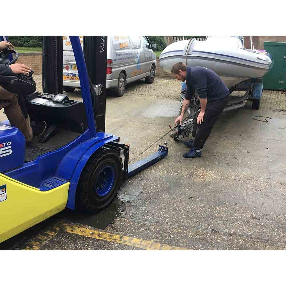 Forklift 50mm Tow Ball & Hitch Attachment for Trailers for up 1220mm/48" Forks