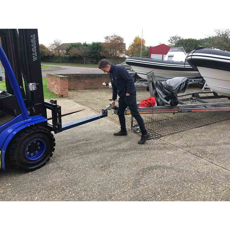 Forklift 50mm Tow Ball & Hitch Attachment for Trailers for up 1220mm/48" Forks