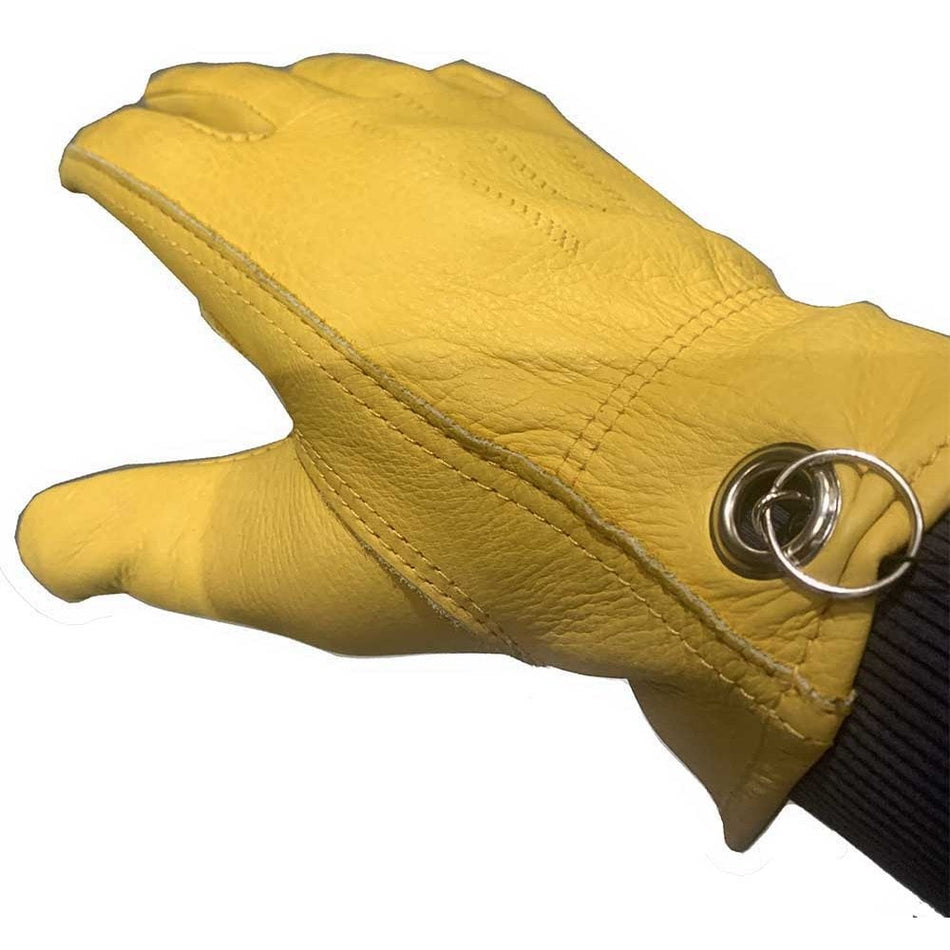 Premium Leather Work Gloves Colour Yellow, M,L XL Pack of 3