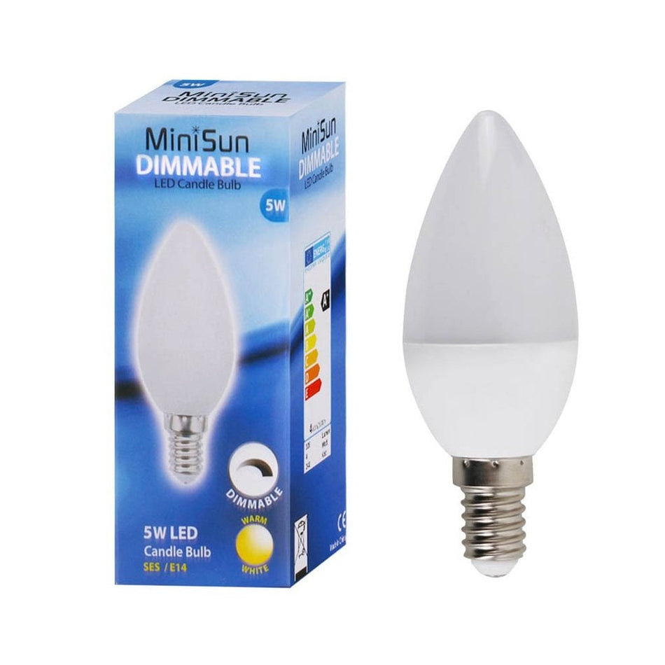 LED Dimmable 5W SES Thermo Plastic Candle 3000K