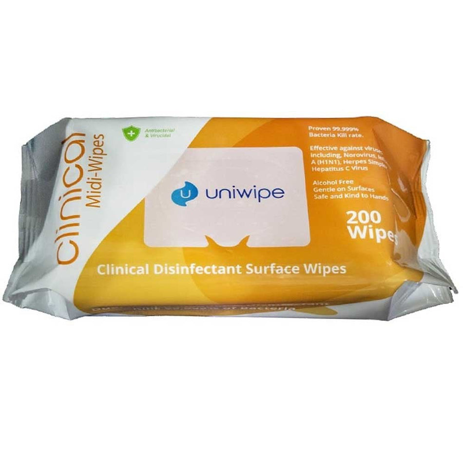 Uniwipe Dual Action Clinical Medical Midi-Wipes