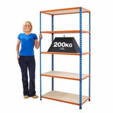 1830mm High Longspan Industrial Racking 140-200KG UDL