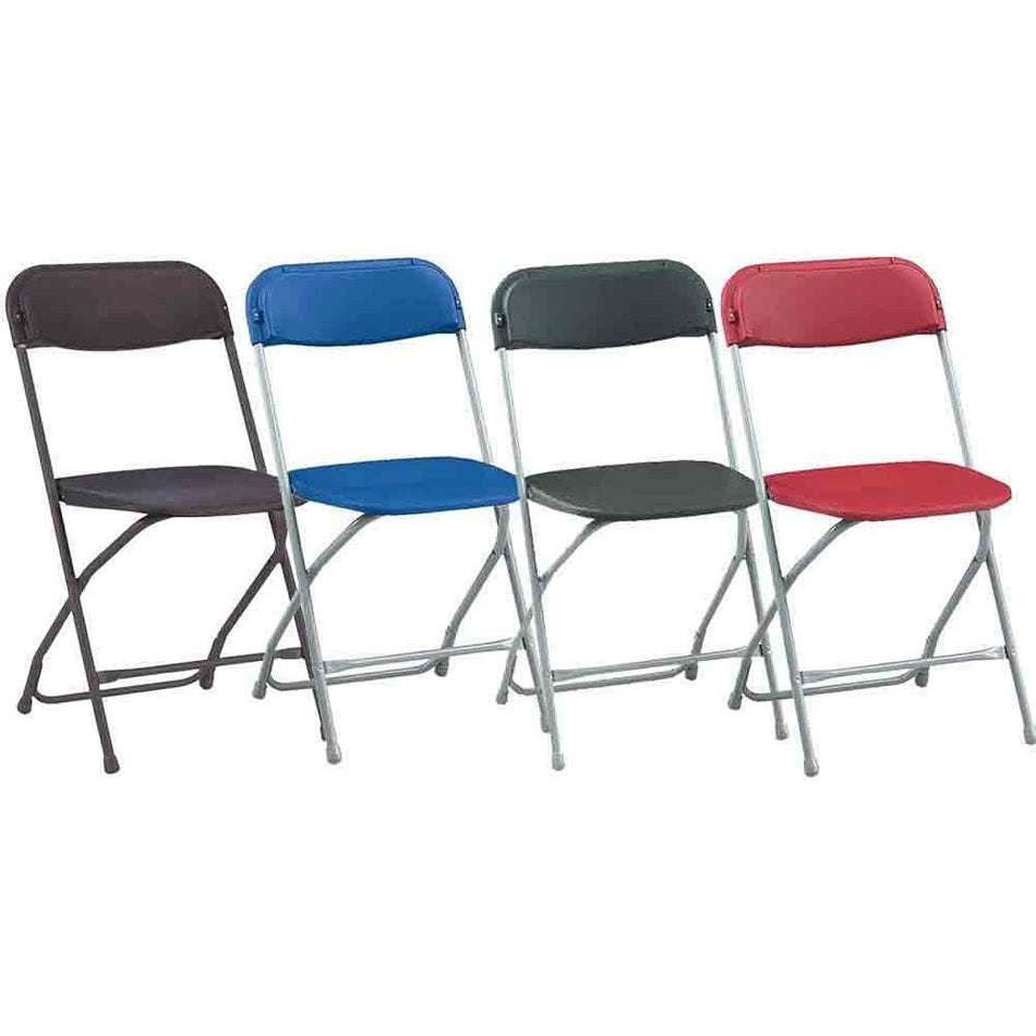 Classic Lightweight Folding Chairs 4 Colours Priced as Single Sold in Packs of 8