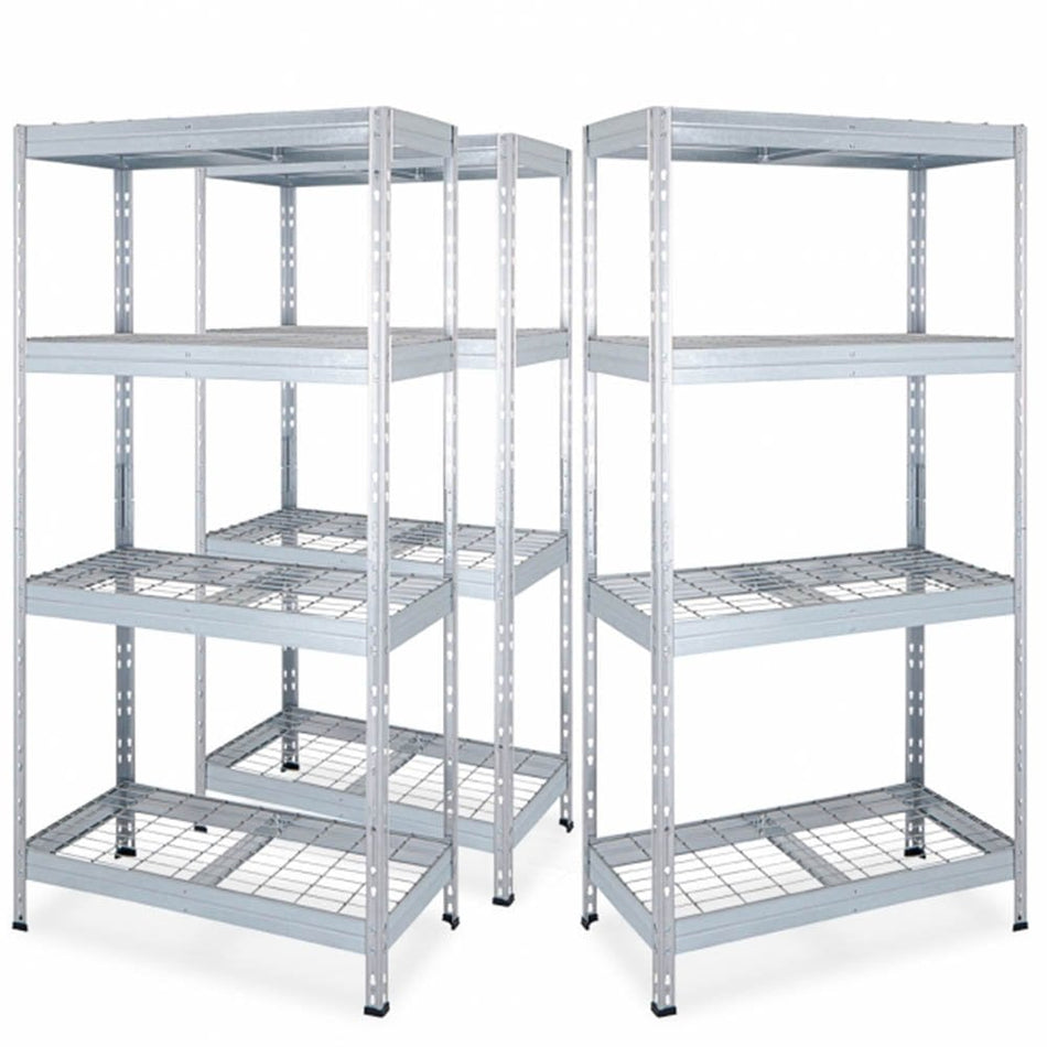 Galvanised 2 and 3 Bay Wire Shelving kits 1800w x 450d and 900 or 1200mm width