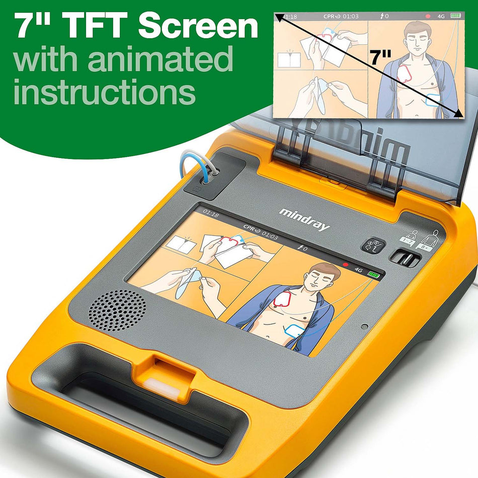 Mindray BeneHeart C2 Defibrillator – Fully Automatic AED (Voice & Visual-Guided CPR Instructions)