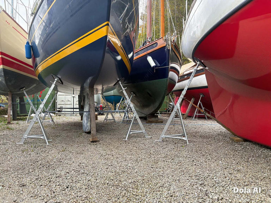 Heavy Duty V Hull Shaped Boat Stands 3 Adjustable Sizes from 60 to 190cm